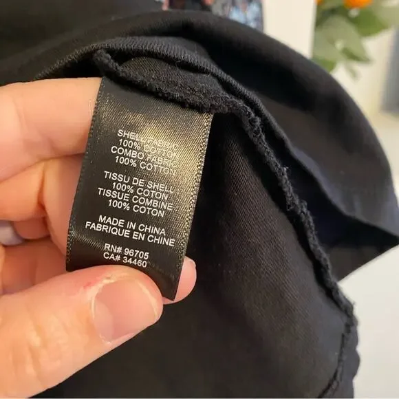 Rebecca Taylor La Vie Black Floral Long Sleeve Blouse Small